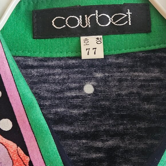 Very Rare Courbet Printed Silk Blouse Made in Japan - Picture 4 of 8